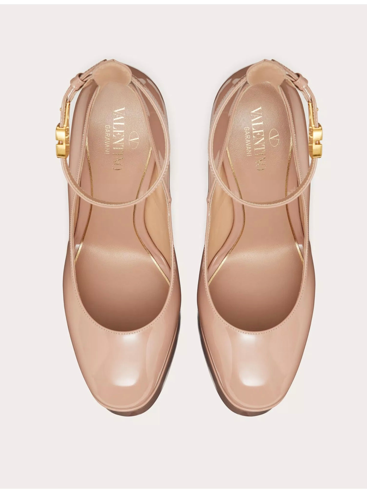 VALENTINO GARAVANI TAN-GO PLATFORM PUMP IN PATENT LEATHER 155 MM, SIZE 8.5