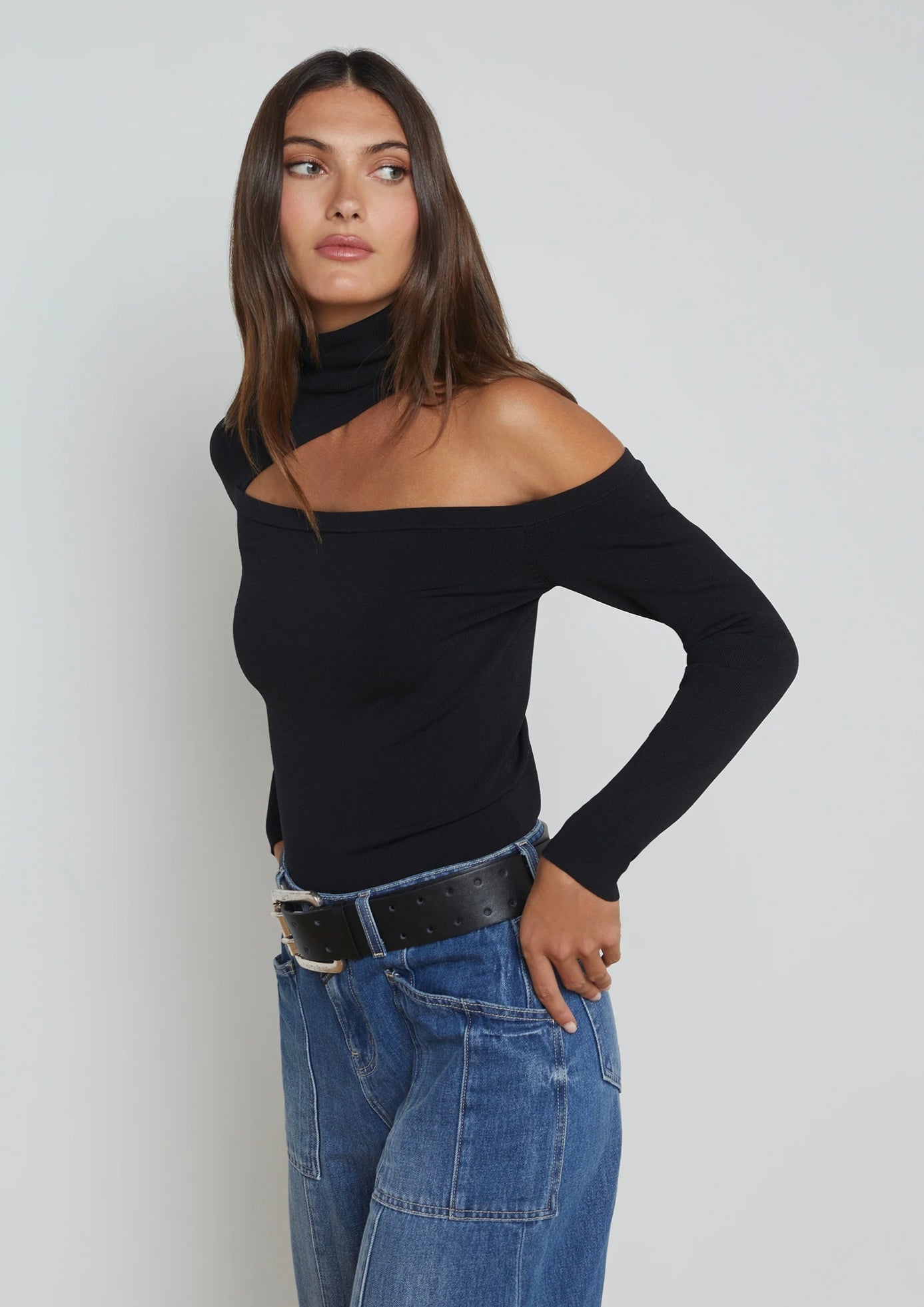 L’AGENCE NWT Azia Cutout Turtleneck, XXSMALL