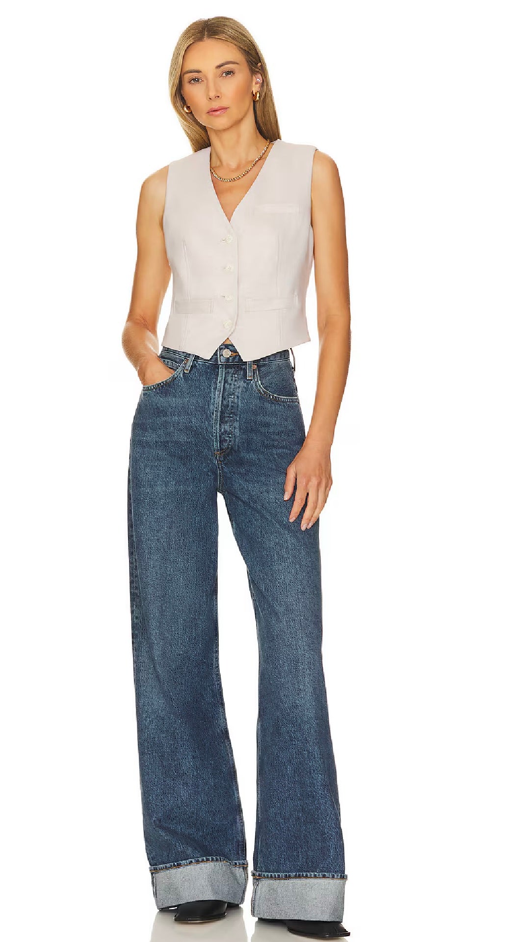 AGOLDE Dame High Rise Wide Leg, SIZE 24 (fits25/26)