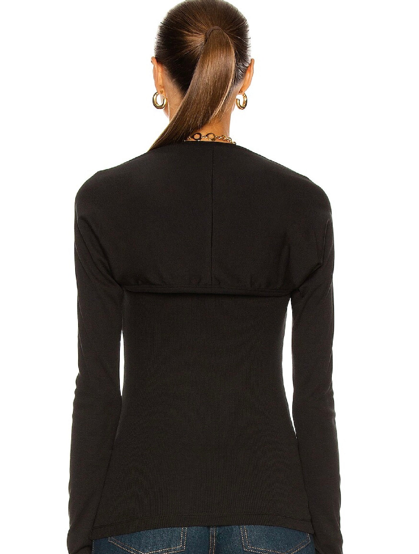 HELMUT LANG Rib Long Sleeve Tee, XSMALL