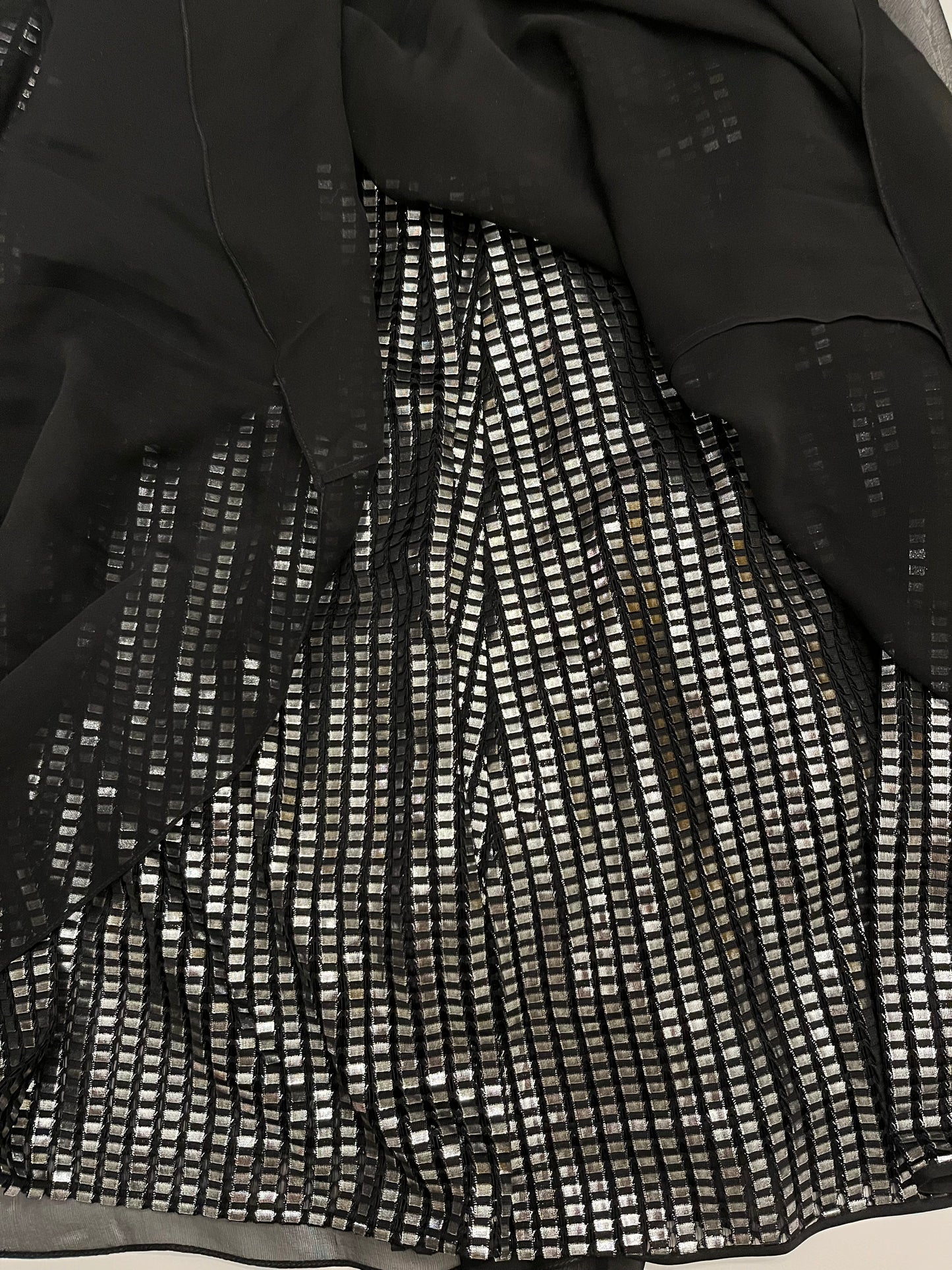 LOUIS VUITTON NWT Draped Mirrorball Midi Skirt, SIZE 38
