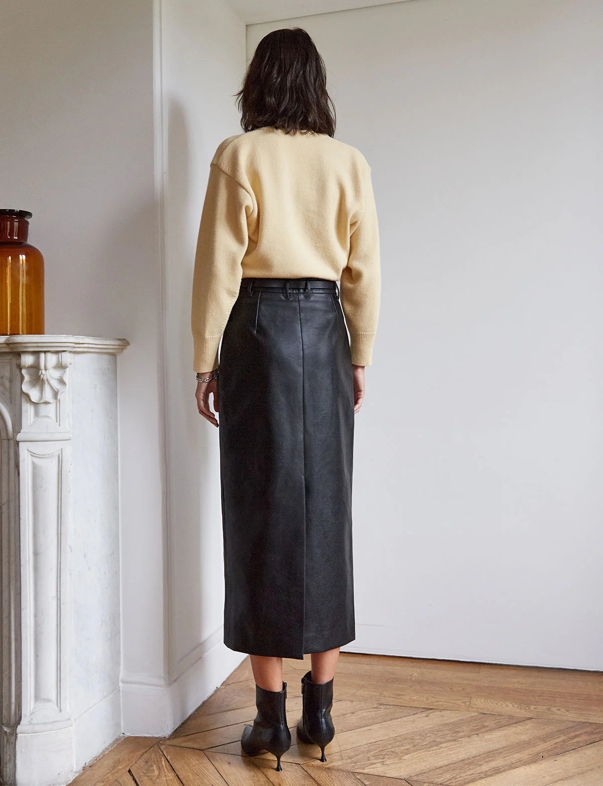 PIXIE MARKET YVE MAXI LEATHER SKIRT-BESTSELLER, SMALL