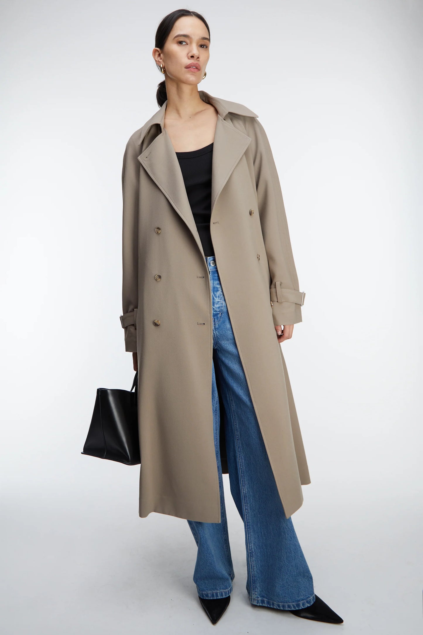OAK & FORT OVERSIZED TRENCH COAT, XXSMALL