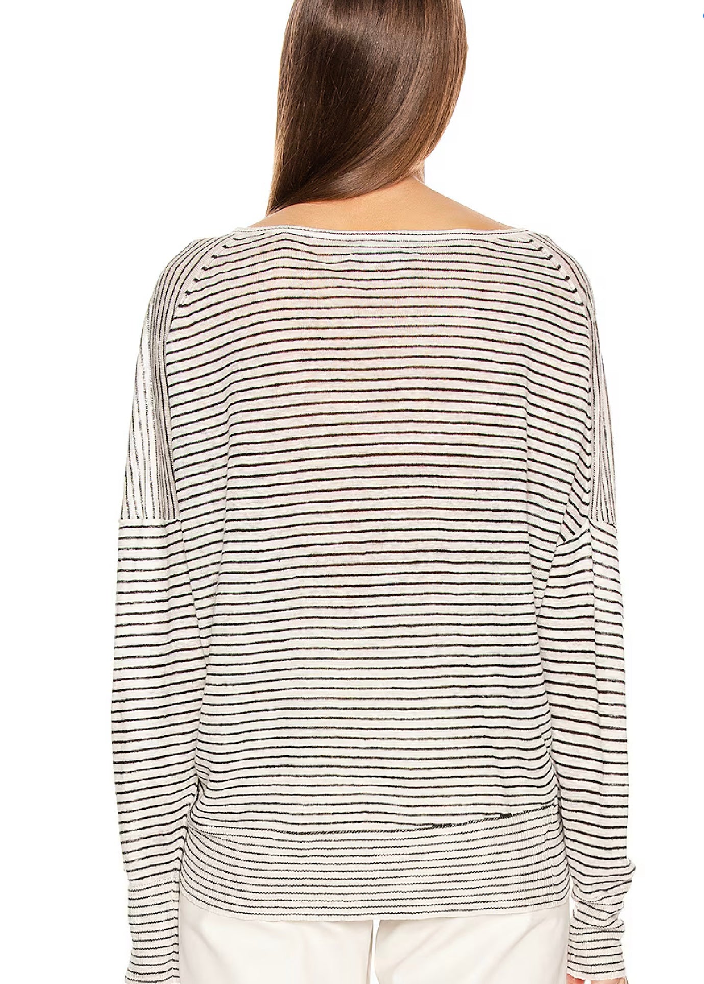 NILI LOTAN Maggie Linen Sweater, XSMALL (oversized fits, SMALL/MEDIUM