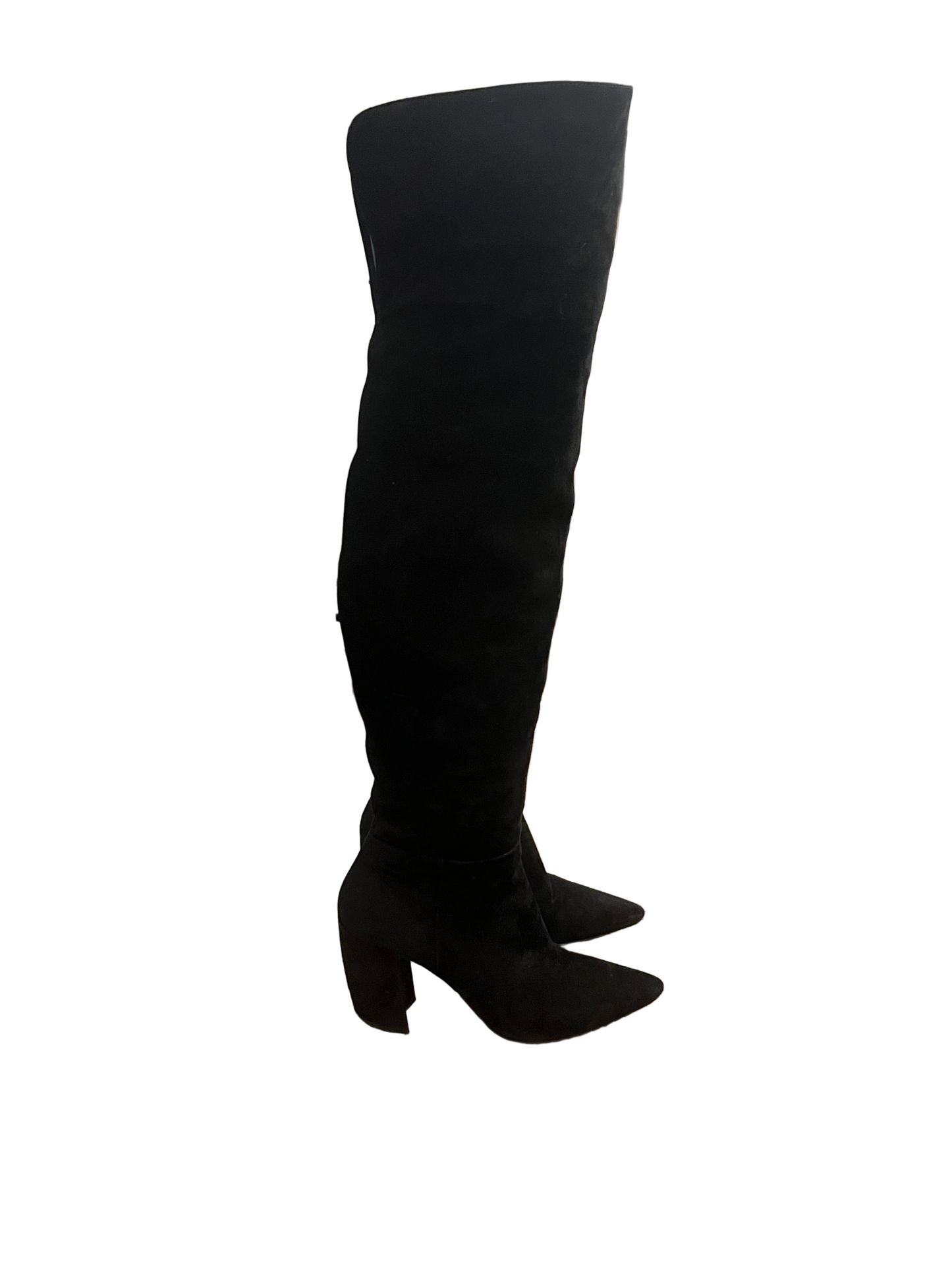 PRADA OVER THE KNEE SUEDE BOOTS, SIZE 36.5