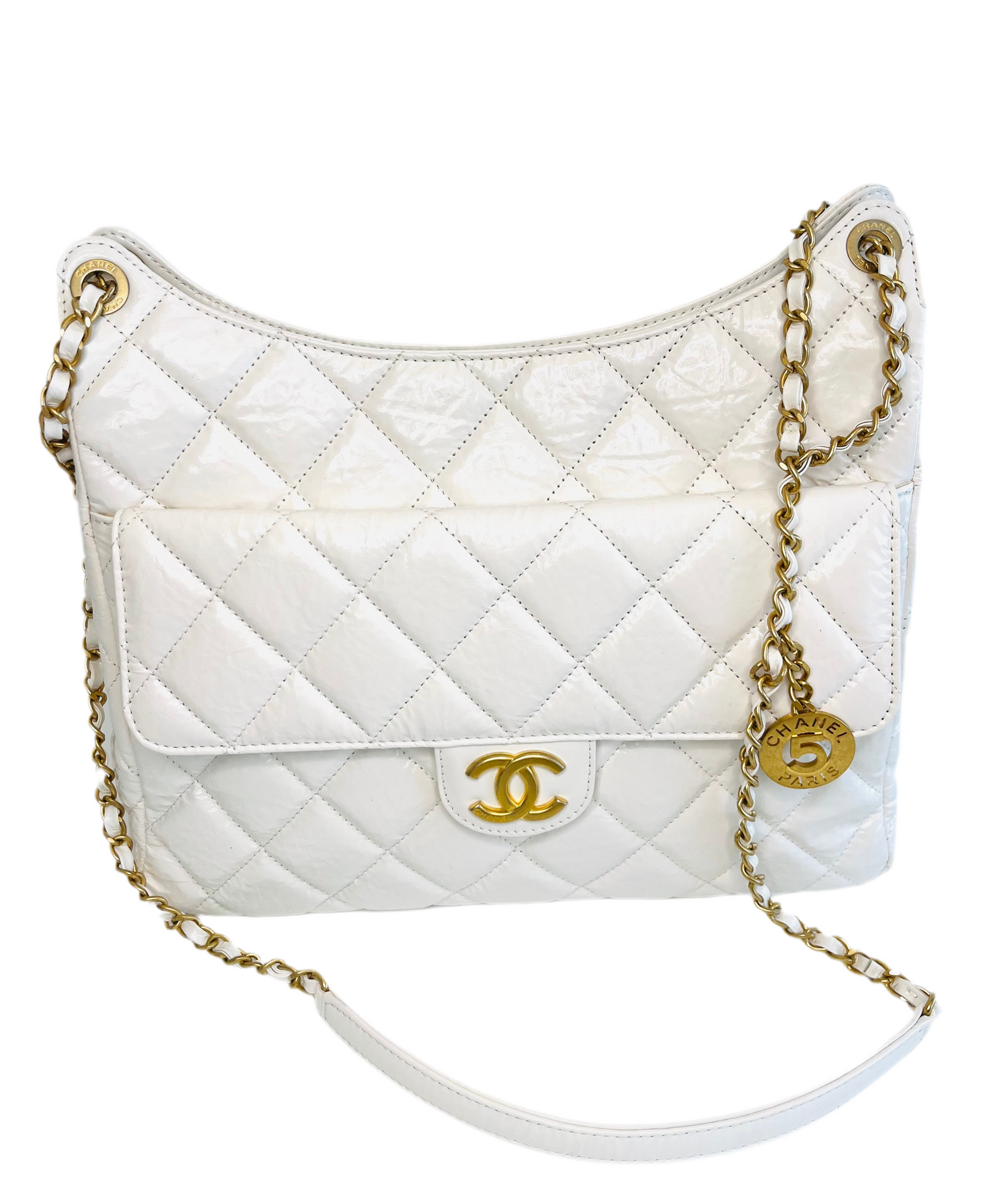 CHANEL Wavy CC Medium Hobo Bag