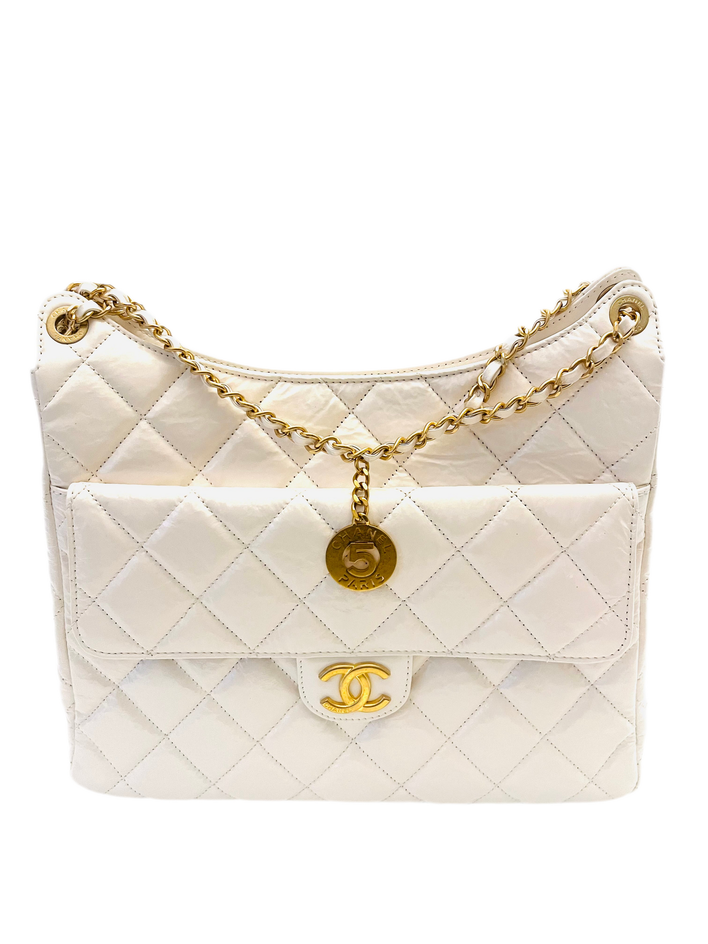 CHANEL Wavy CC Medium Hobo Bag