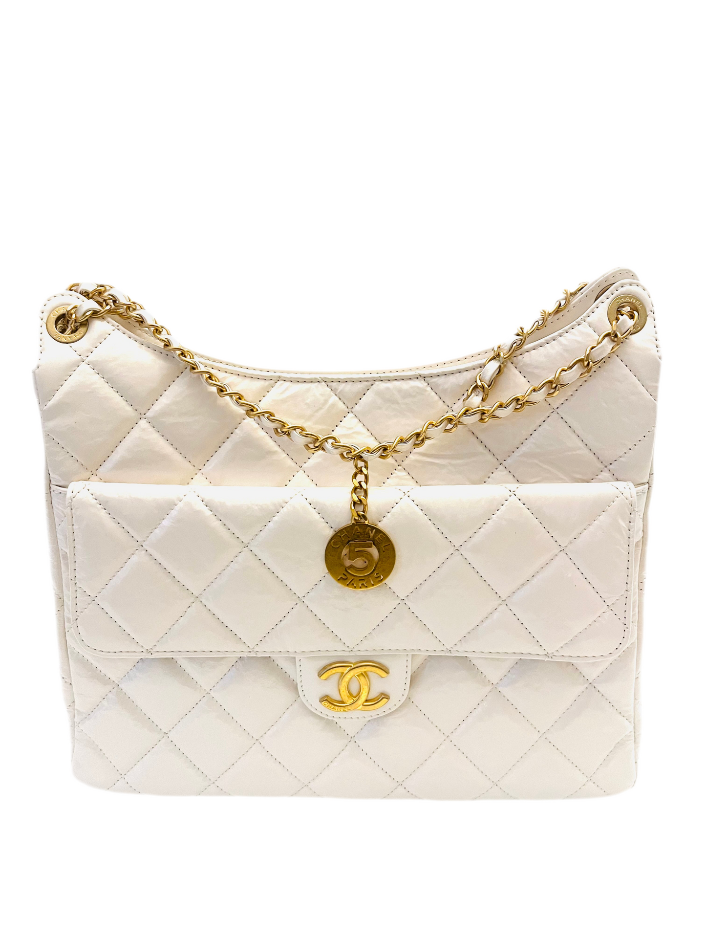 CHANEL Wavy CC Medium Hobo Bag