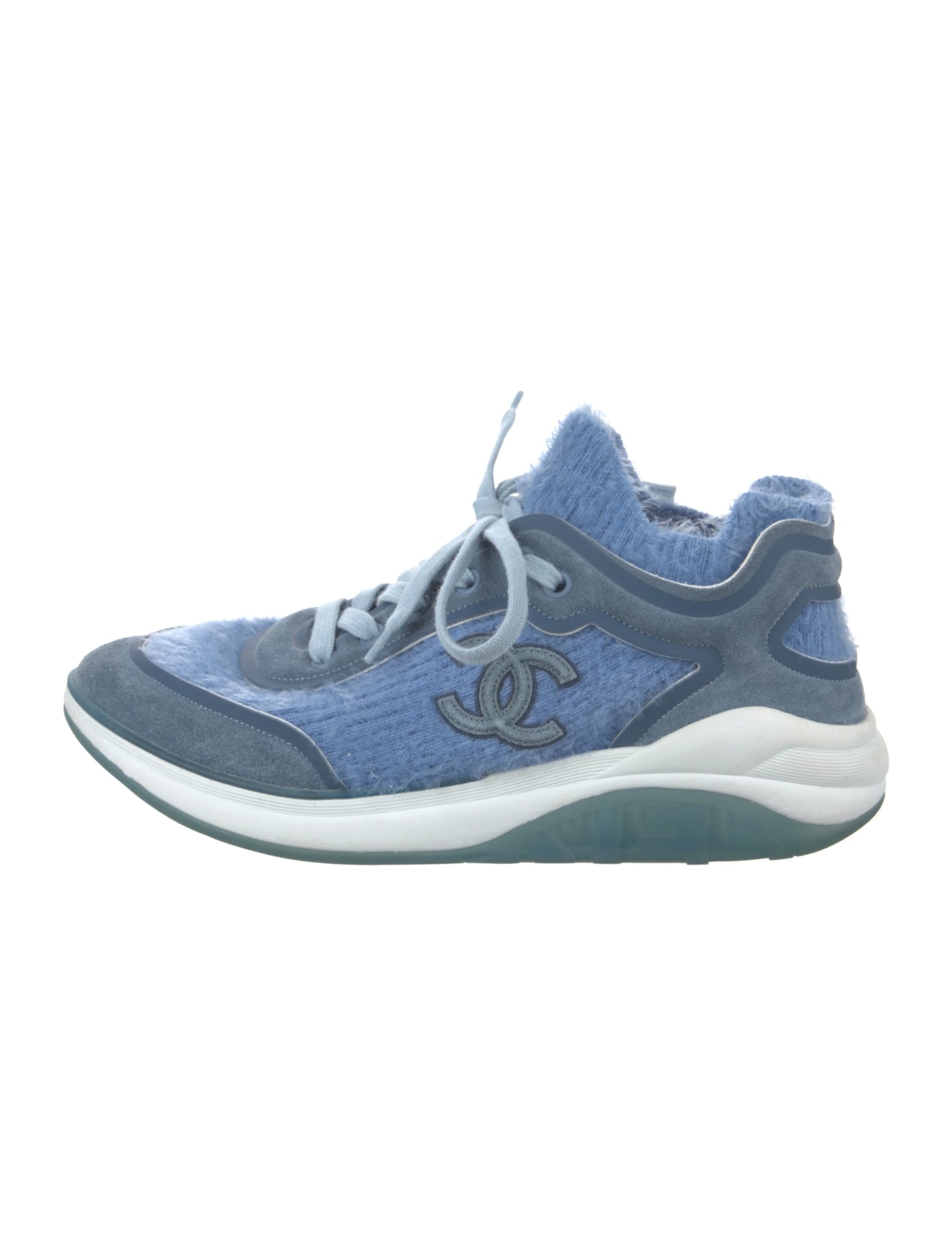 Chanel 2019 Interlocking CC Logo Sneakers, Size 6.5