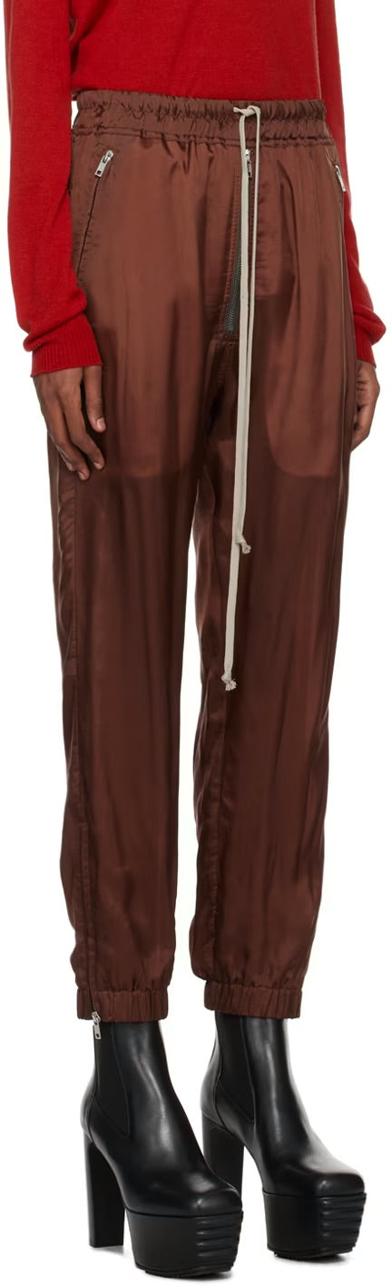 RICK OWENS Burgundy Track Lounge Pants, xsmall