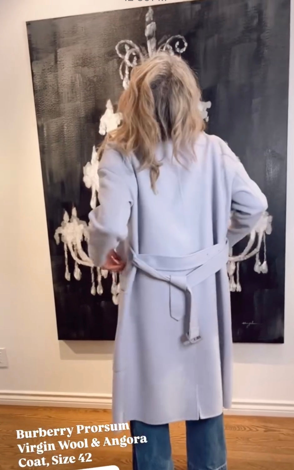 Burberry Prorsum Virgin Wool & Angora Coat, Size 42