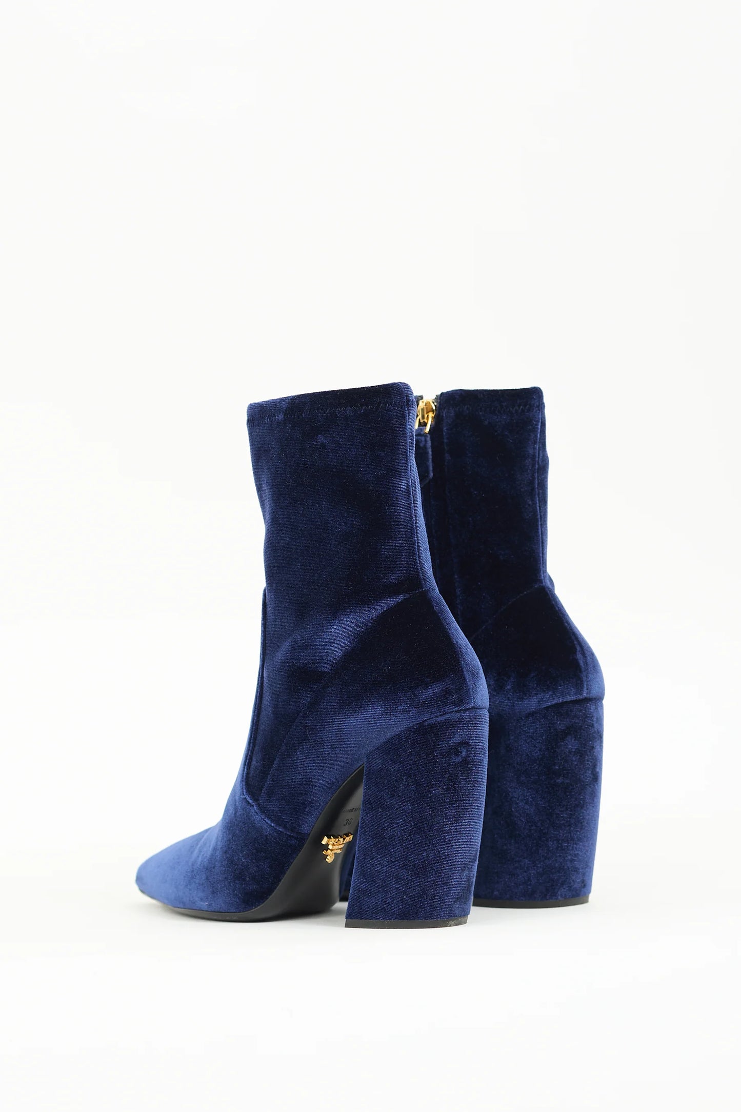 Prada Calzature Donna Velvet Velluto Stretch Bootie, Size 38