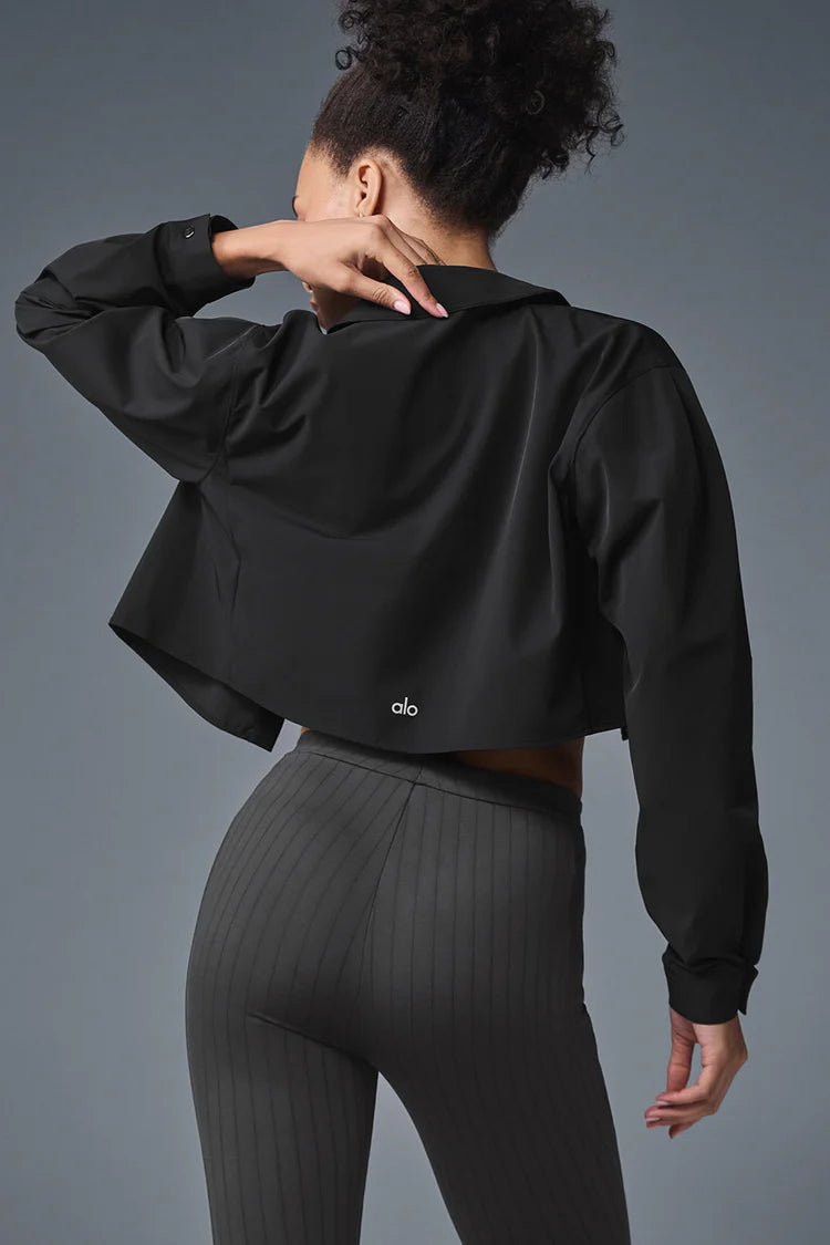 ALO CROPPED TAKE ME OUT BUTTON UP, SMALL