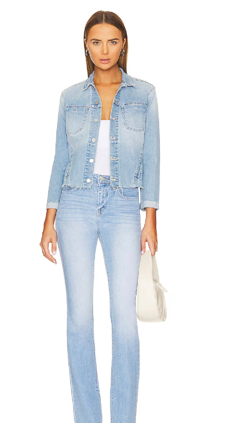 L'AGENCE Janelle Slim Raw Edge Jacket, Small