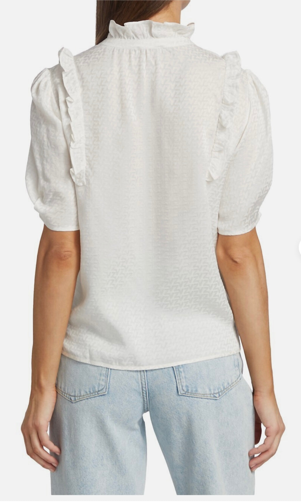 Zadig & Voltaire silk, ruffle blouse, small