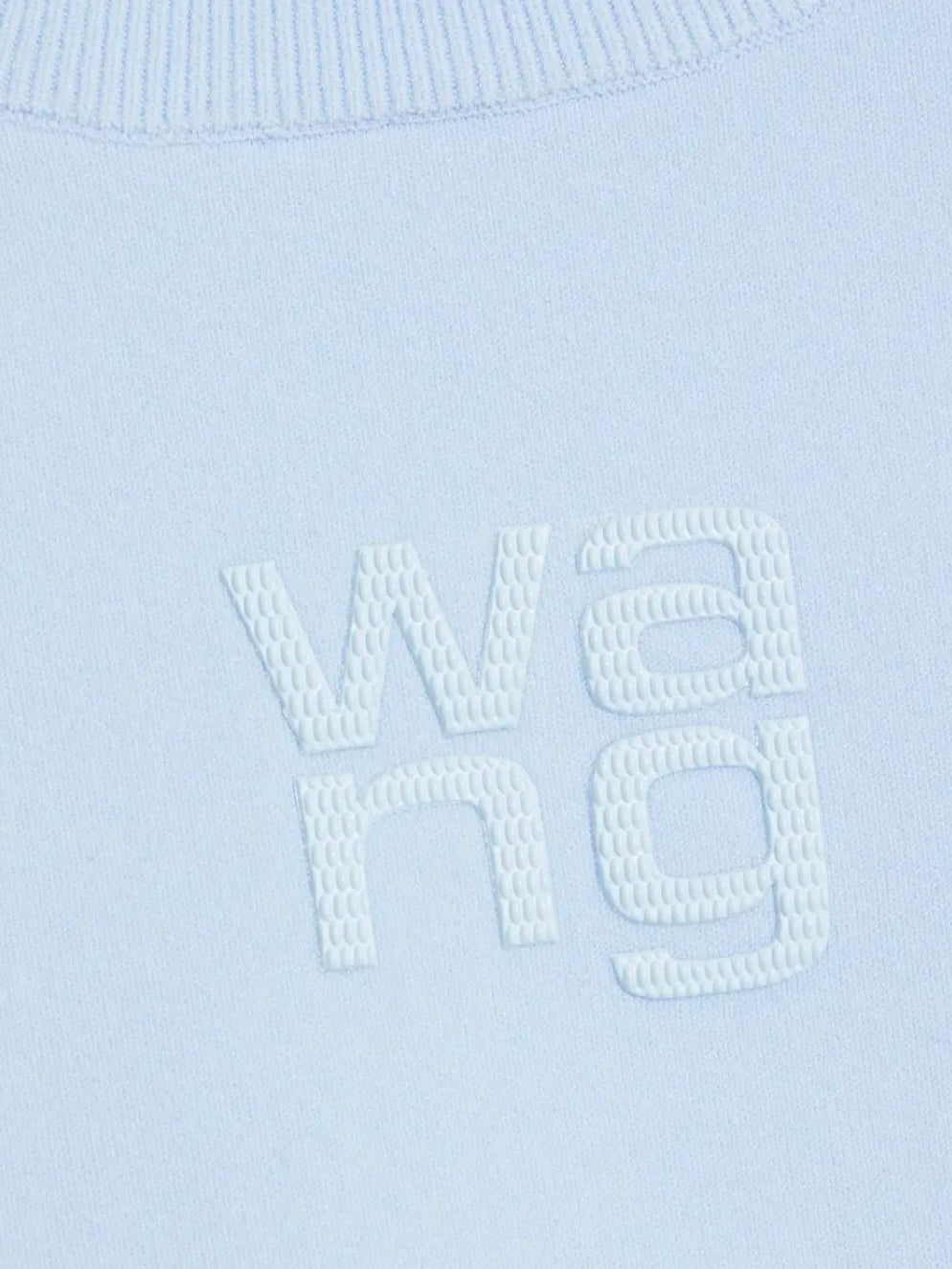 ALEXANDER WANG
Appliquéd Stretch-Knit Turtleneck Top - Light Blue, Medium