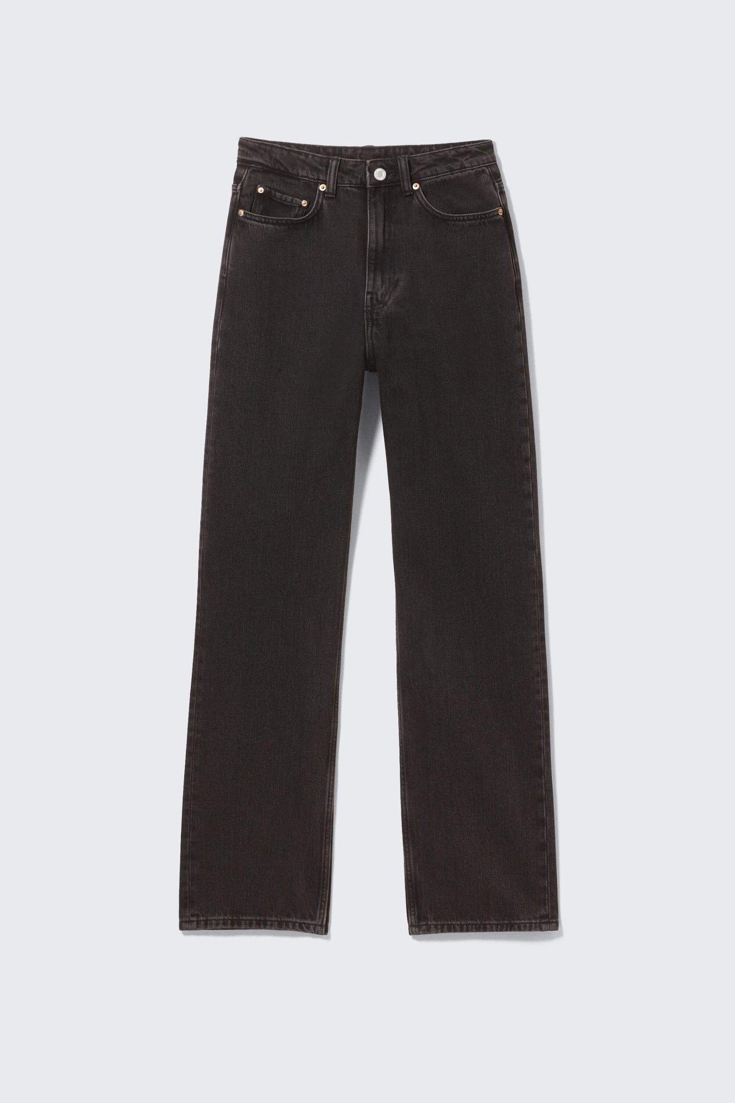 WEEKDAY ROWE SUPER HIGH WAISTED REGULAR STRAIGHT JEANS, SIZE 28