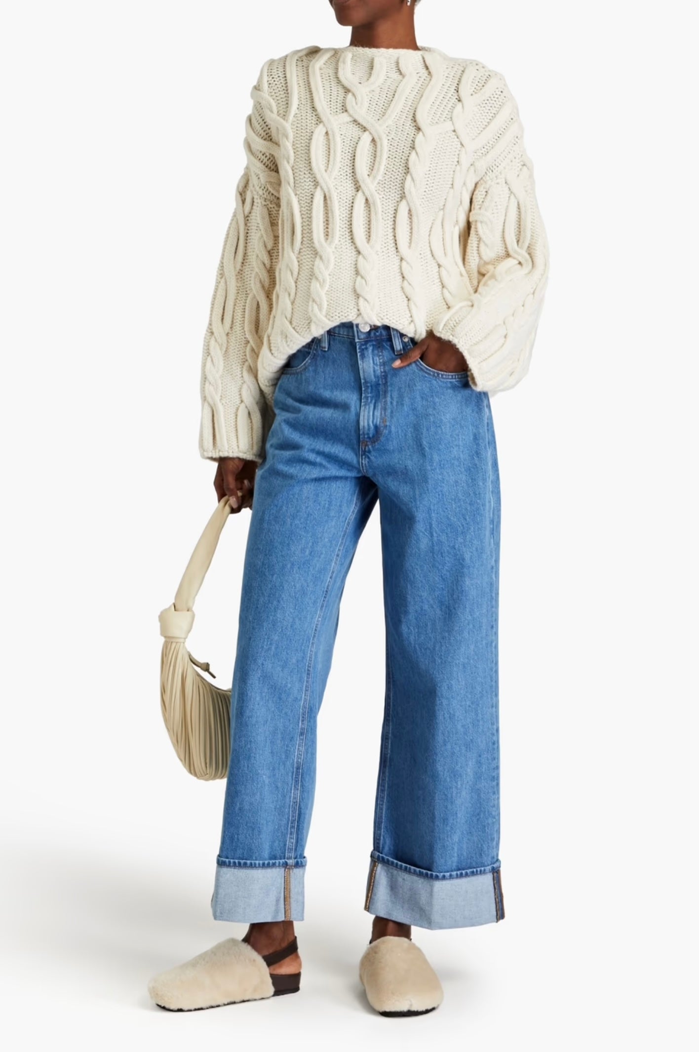 FRAME NWT Cable-Knit Sweater, XSmall