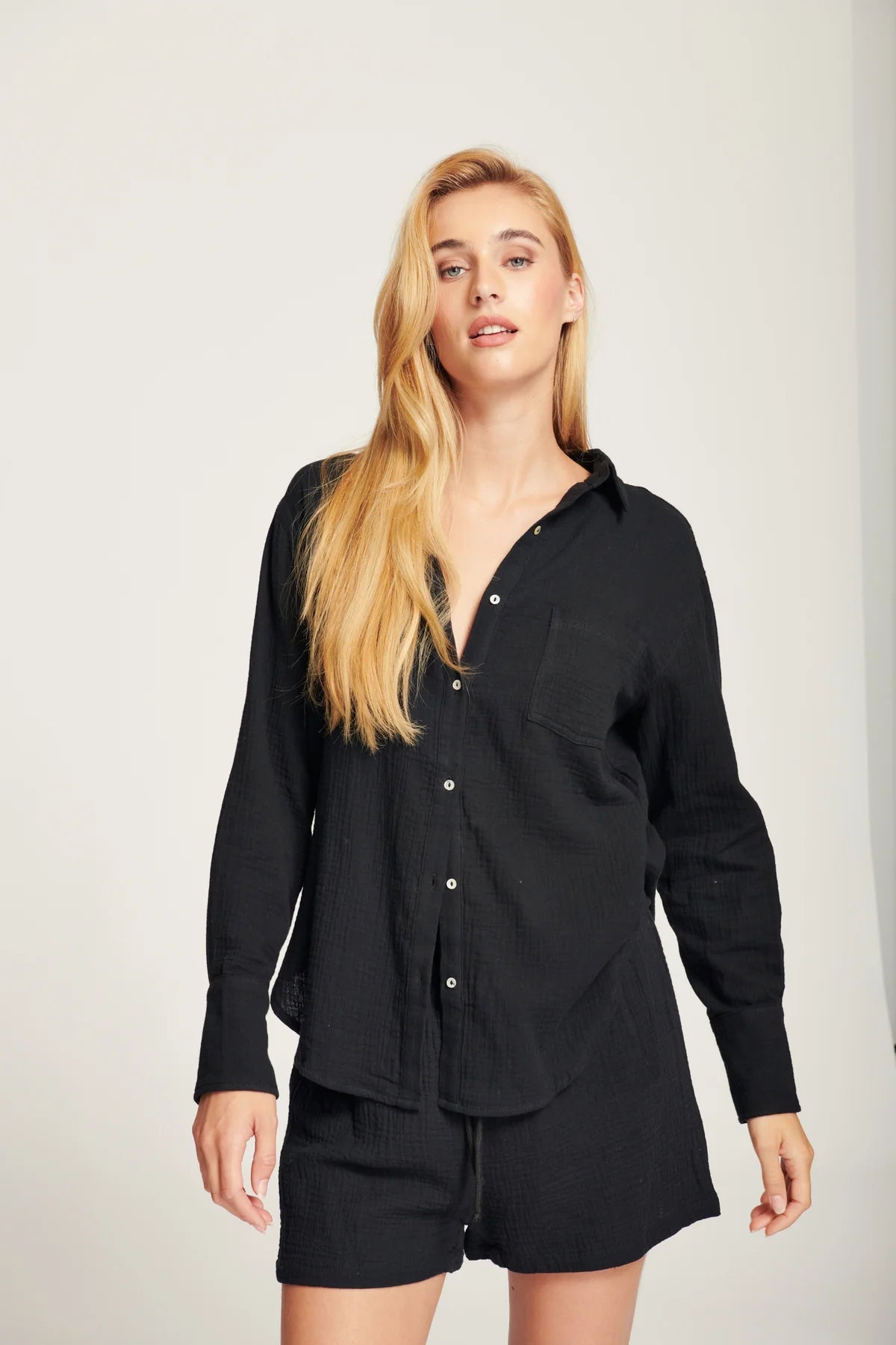 Line - Zosia - Cotton Gauze Button Up Shirt, NWT XSMALL