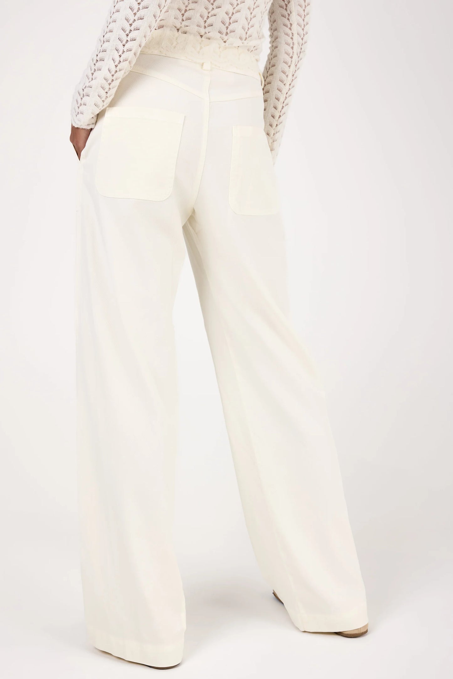 SABLYN Jolene Full-Length Utility Pant in Gardenia, Small Size 26/27