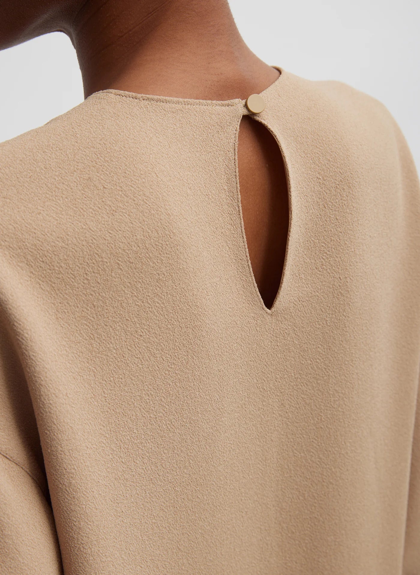 TIBI The Pebble Sable Easy T-Shirt, SMALL (OVERSIZED)
