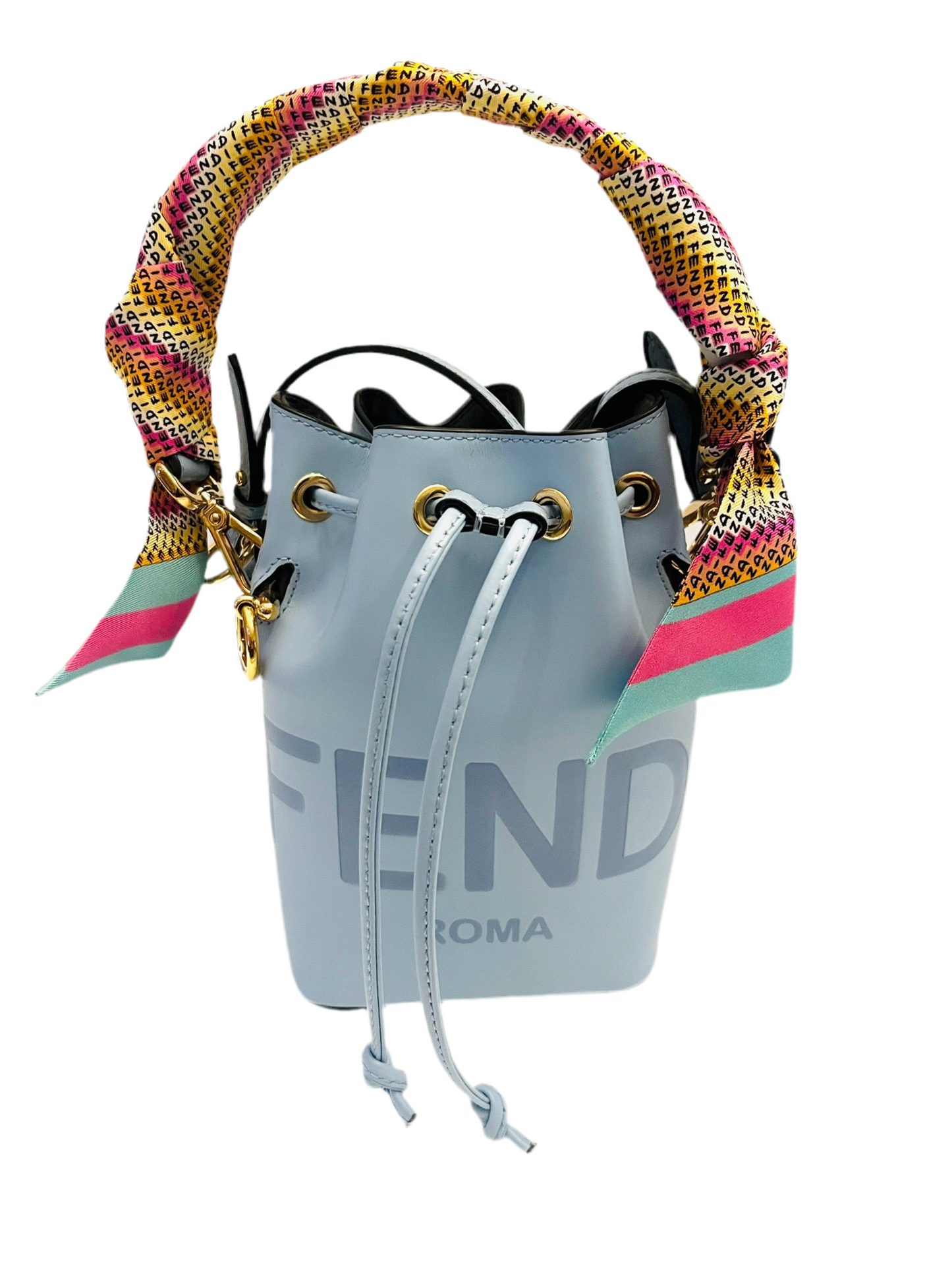Fendi BLUE ‘Mon Tresor Mini’ bucket bag