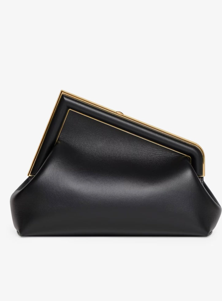 Fendi First Midi Black leather bag