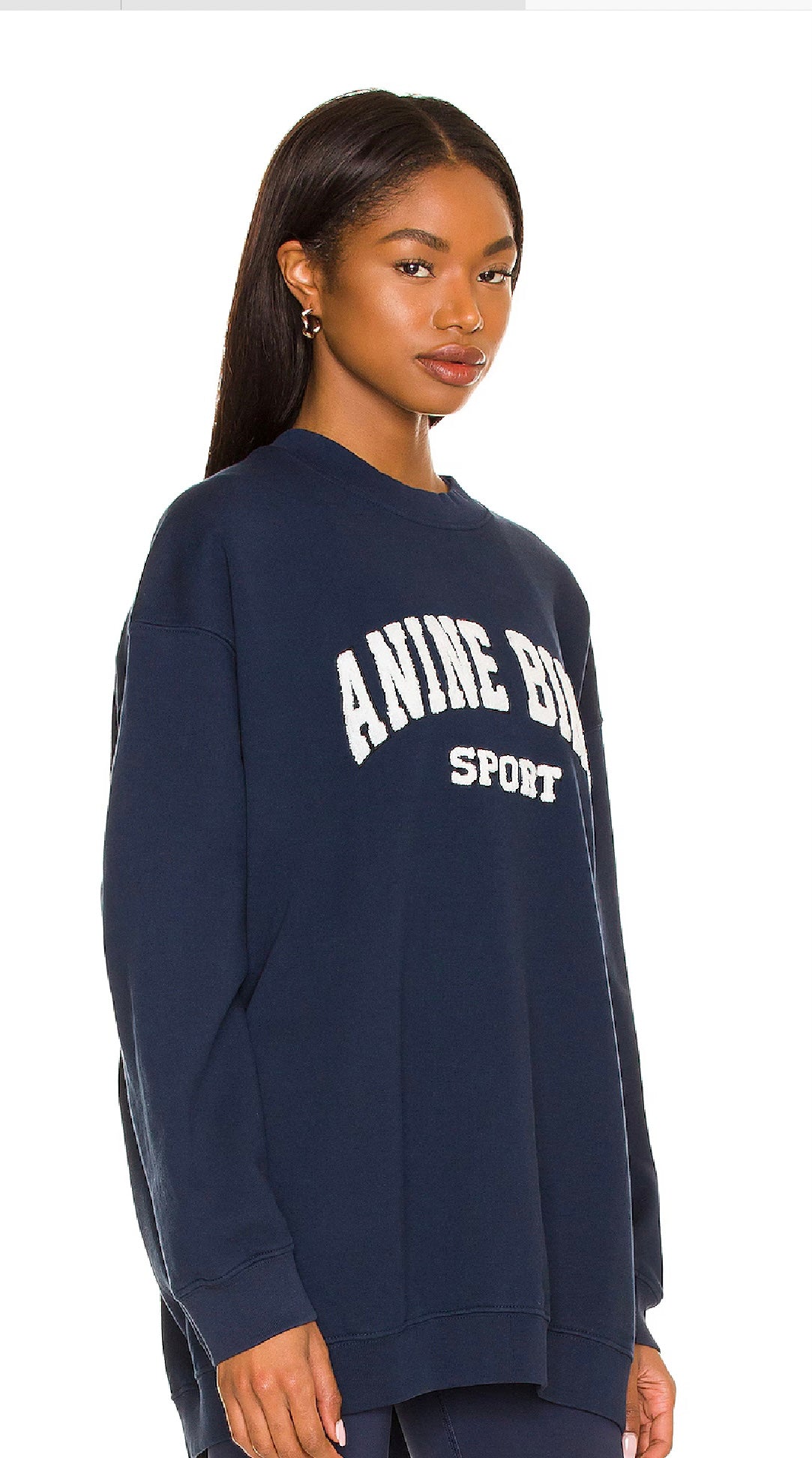 ANINE BING TYLER SWEATSHIRT IN PACIFIC BLUE SMALL