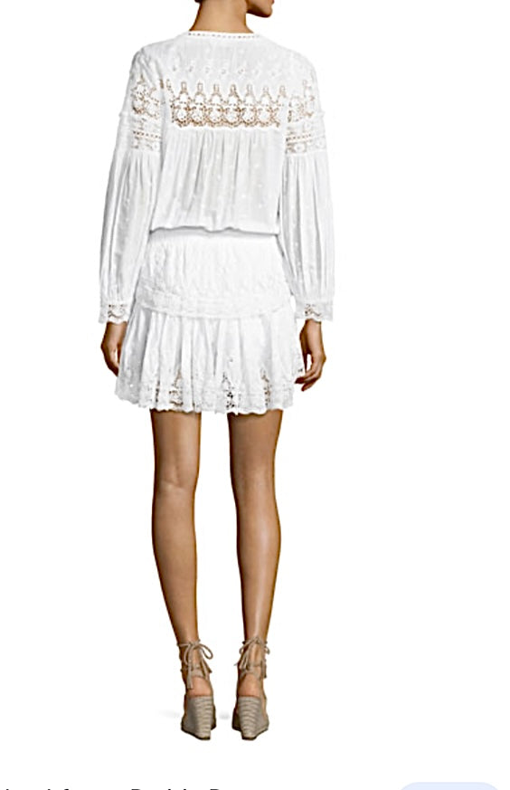 LOVESHACKFANCY
Prairie Popover Crocheted Dress, White, SMALL