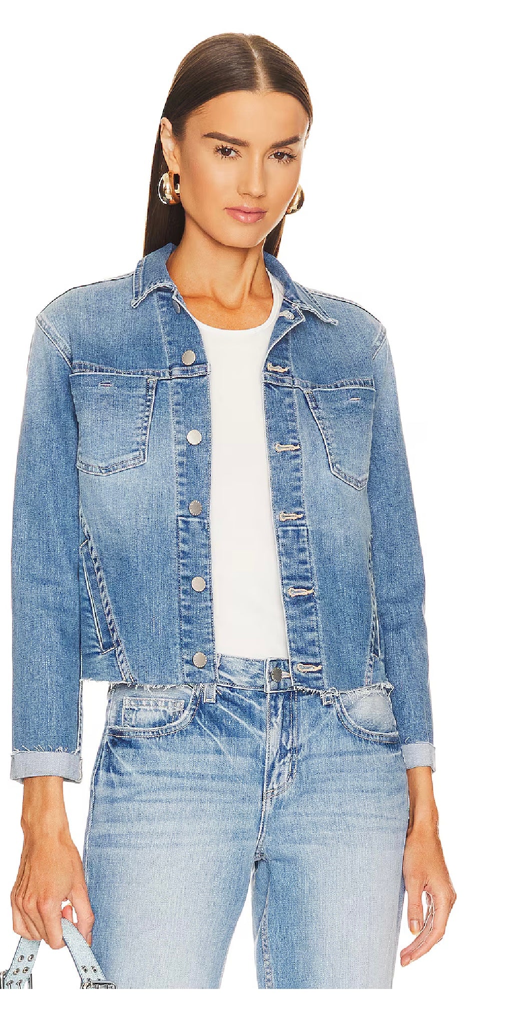L'AGENCE Janelle Slim Raw Edge Jacket, XSmall