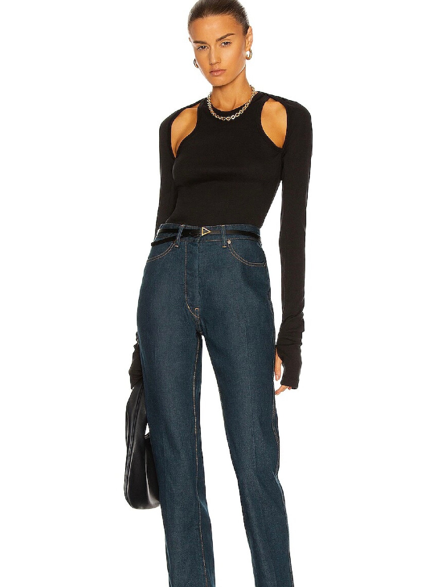 HELMUT LANG Rib Long Sleeve Tee, XSMALL