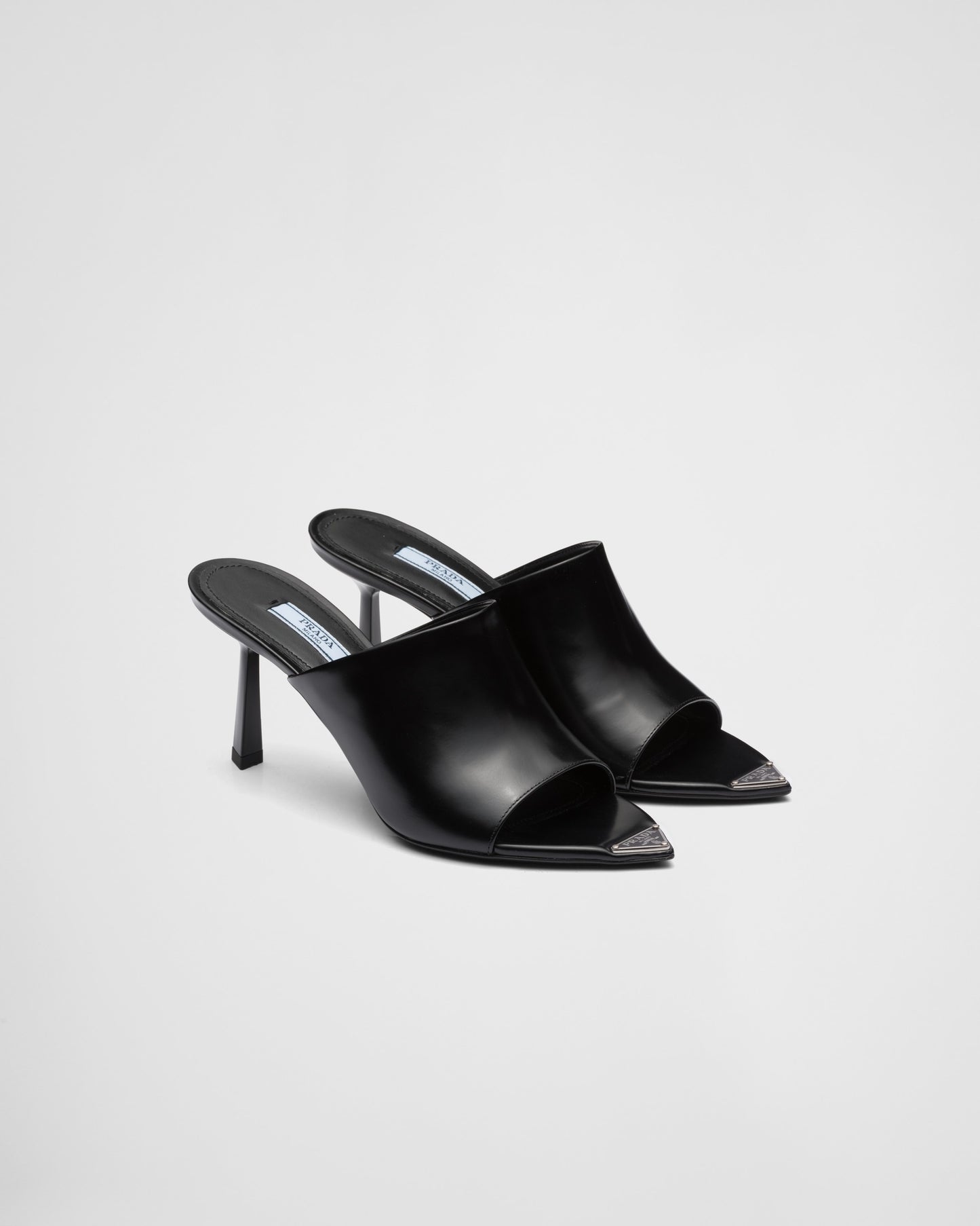 PRADA Brushed leather sandals Calzature Donna mules, size 8.5