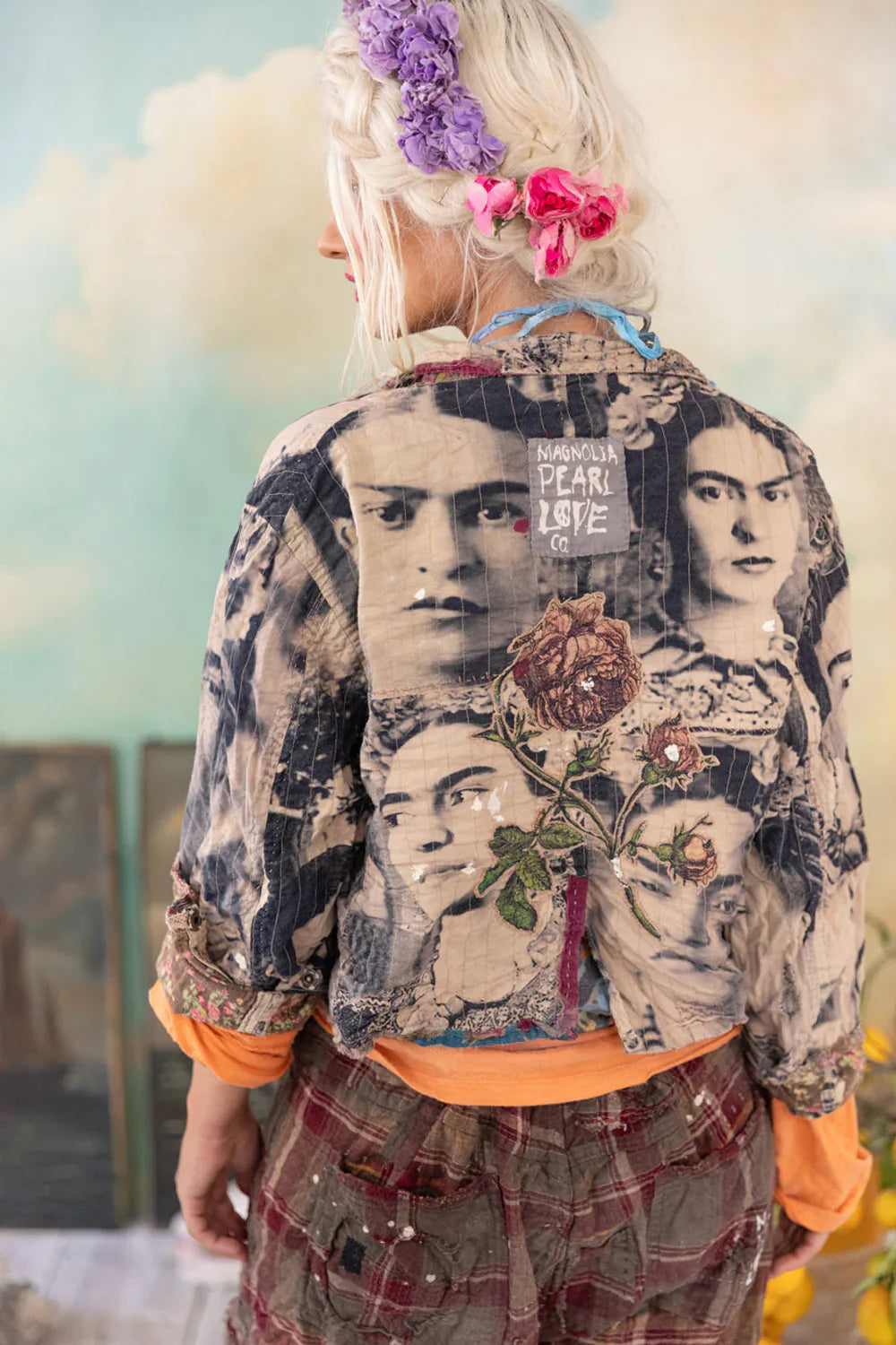 MAGNOLIA PEARL FACES OF FRIDA KELLEY JACKET 1185 ARTIST, ONE SIZE