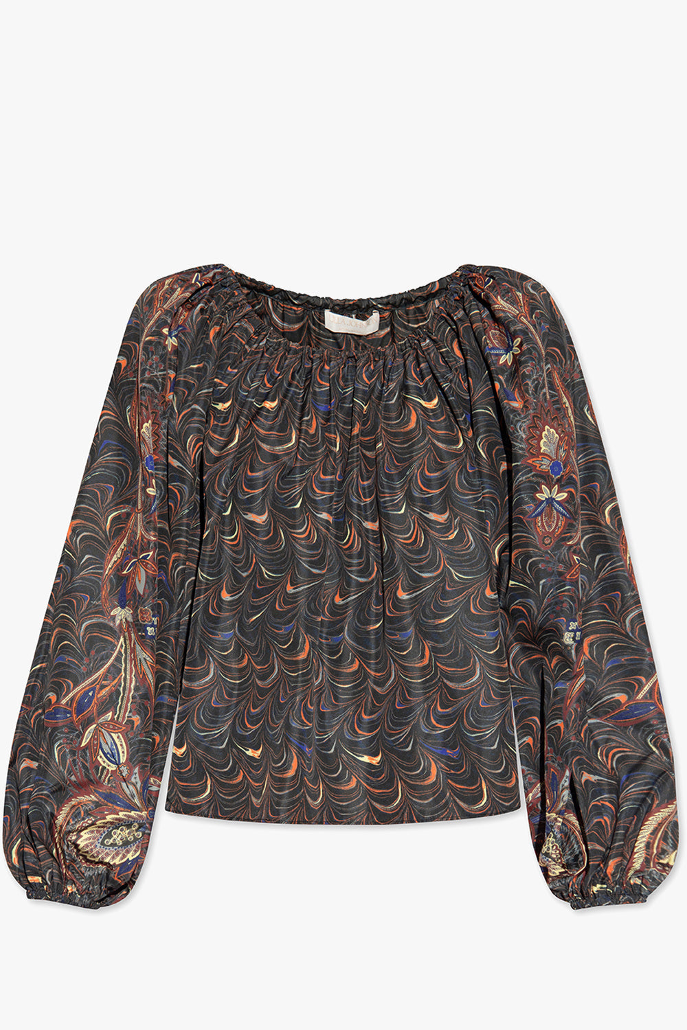 Ulla Johnson Lavinia Blouse in the Obsidian print, Size 8