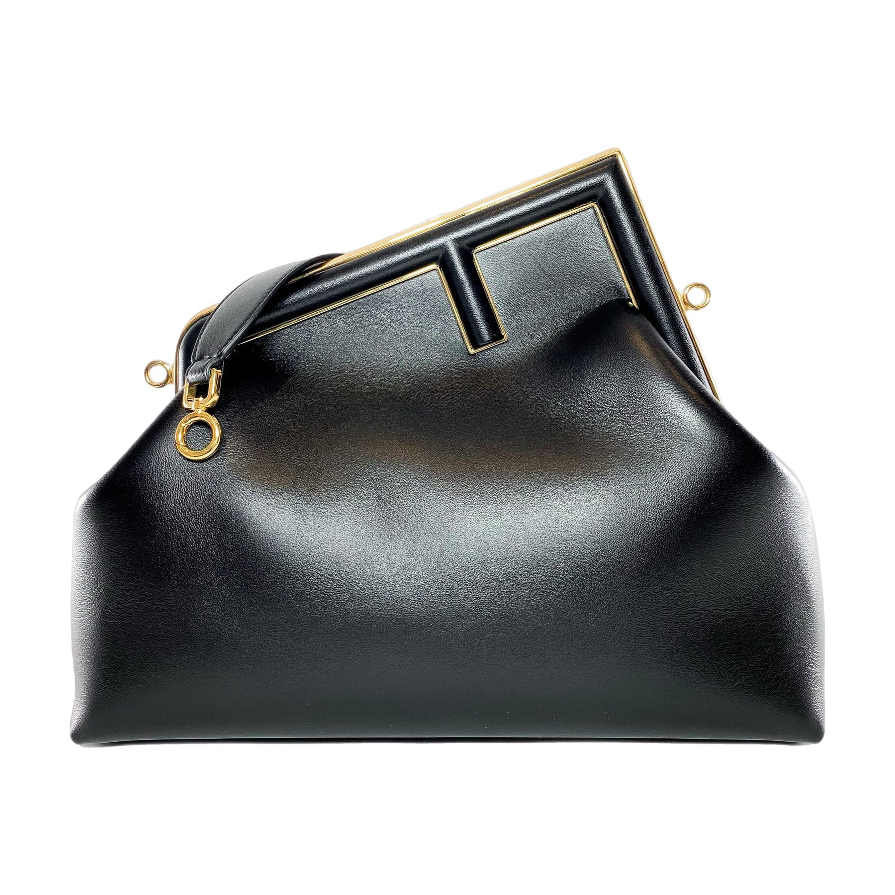 Fendi First Midi Black leather bag - Main Image