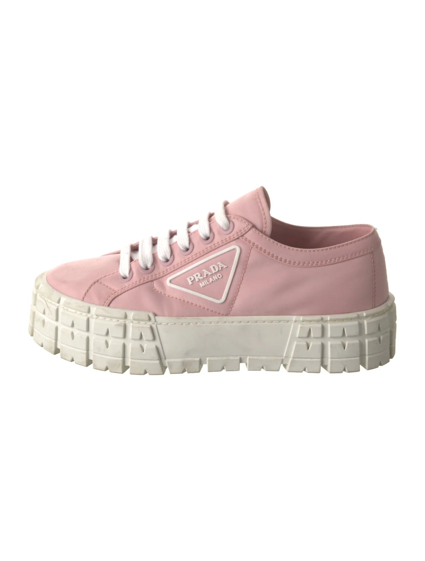 Prada Nylon Graphic Print Sneakers
Women's Size: 8.5