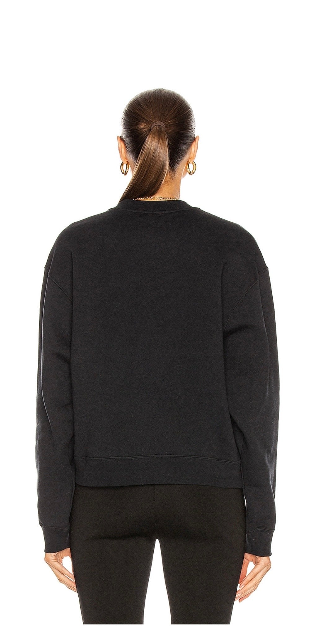 Alexander Wang Essential Terry crew sweatshirt with puff paint logo, XSmall