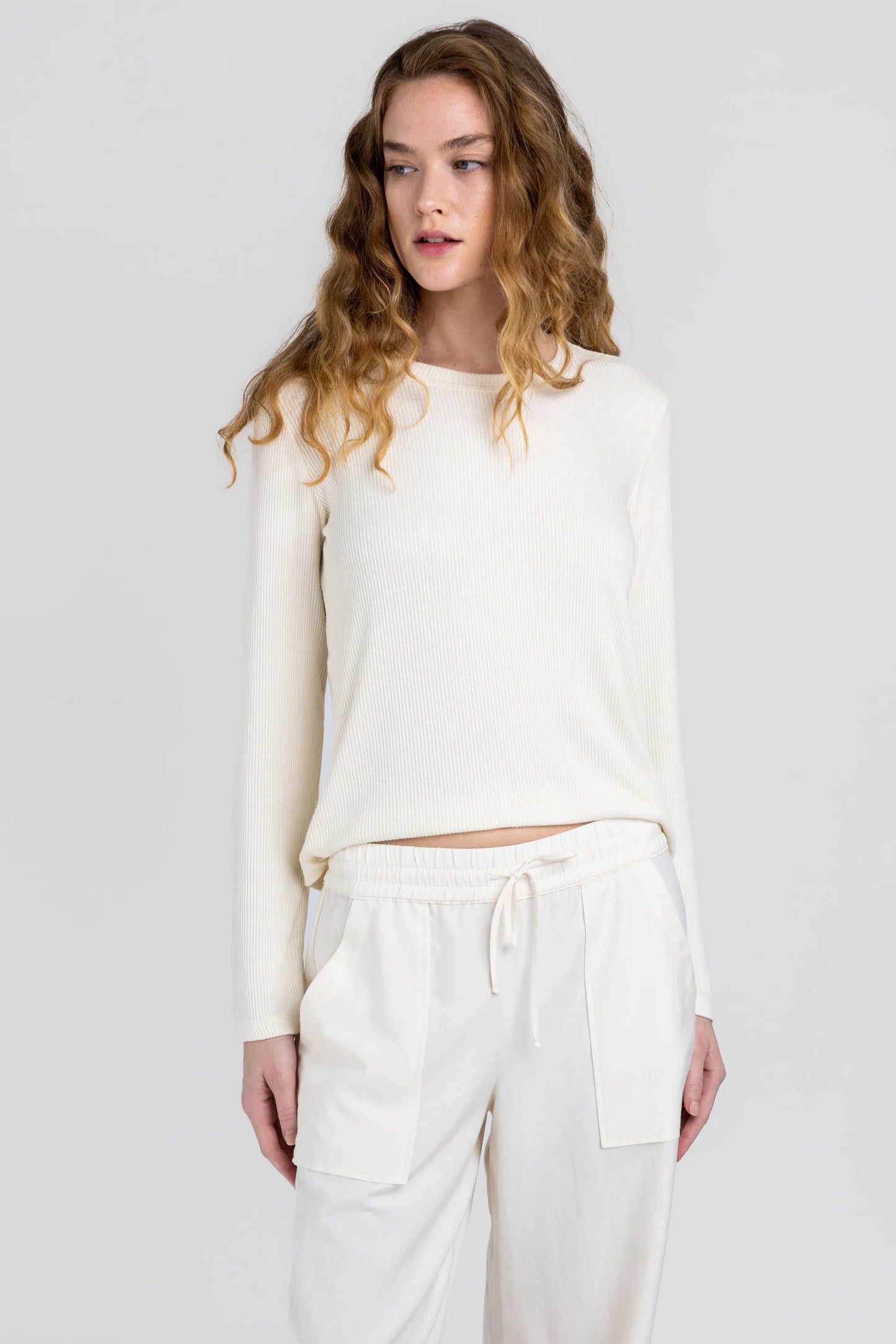 SABLYN Ryder Rib Knit Top in Gardenia, Small
