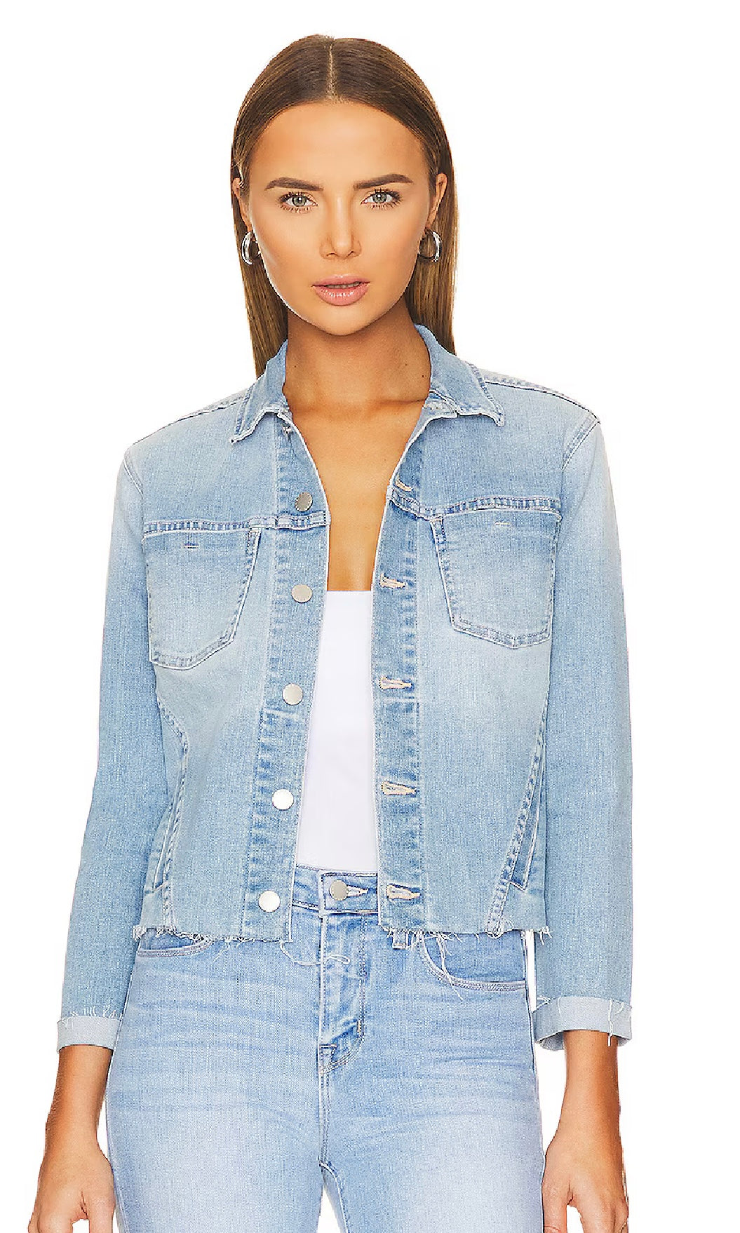 L'AGENCE Janelle Slim Raw Edge Jacket, Small