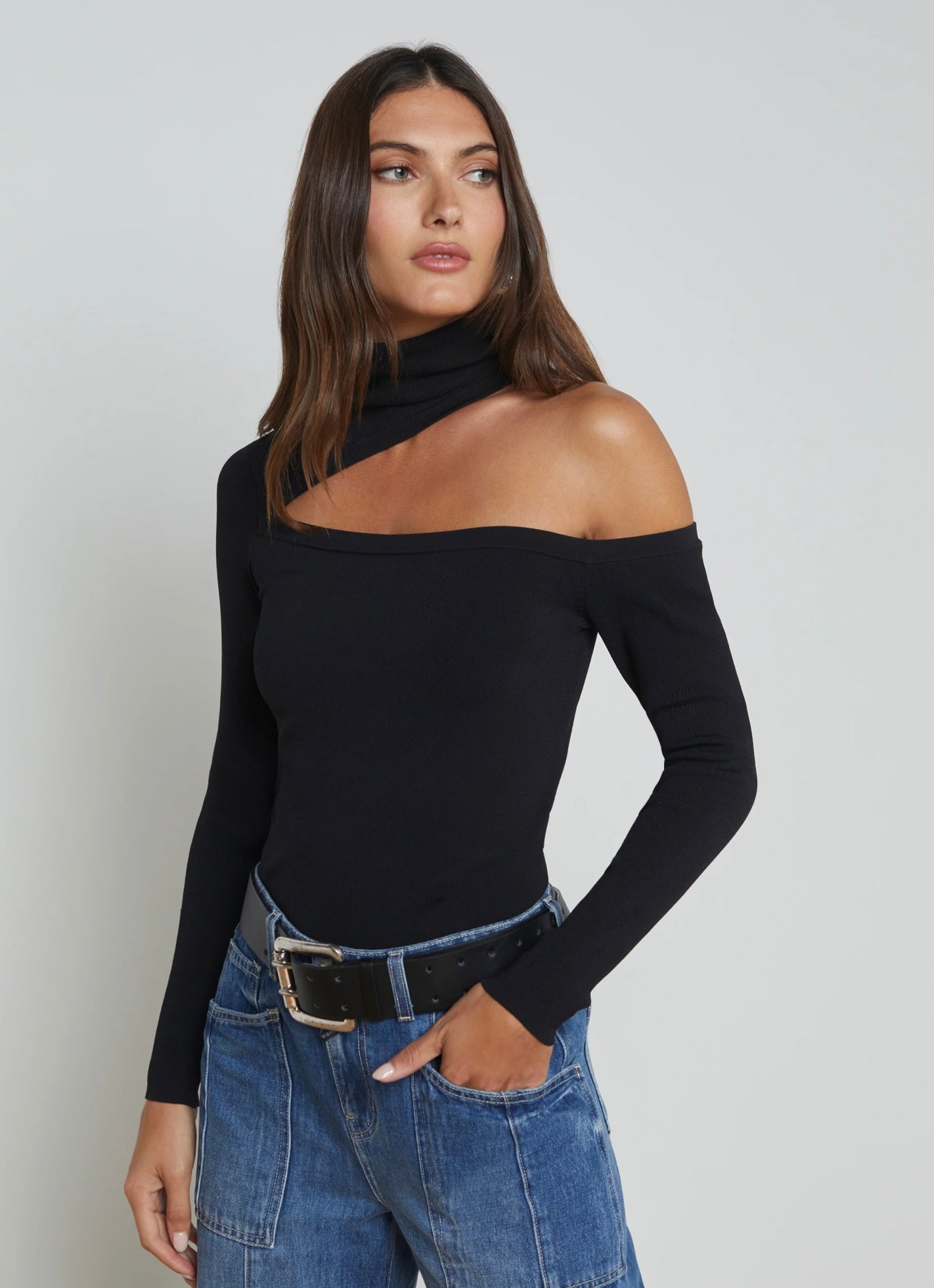 L’AGENCE NWT Azia Cutout Turtleneck, XXSMALL