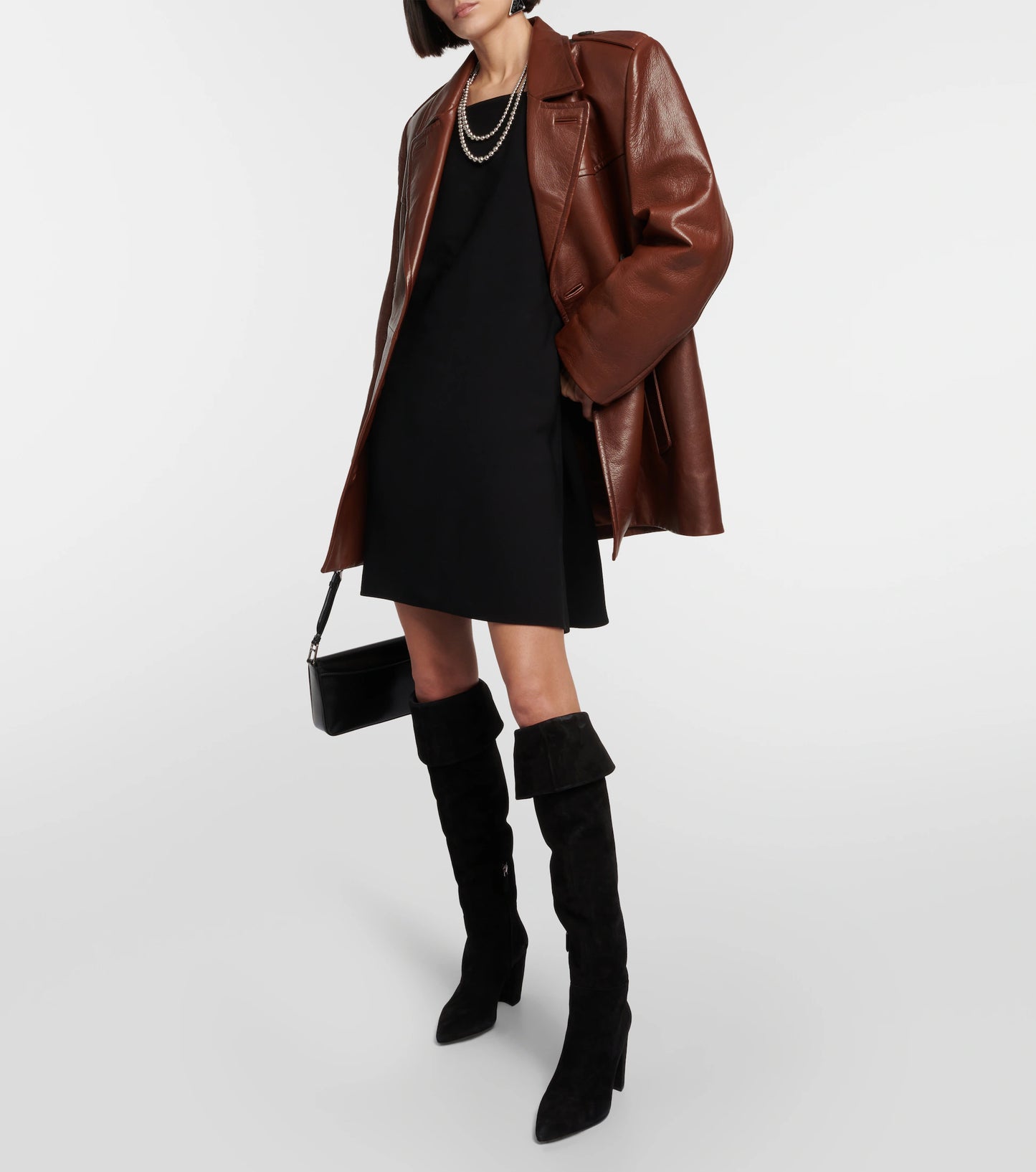 PRADA OVER THE KNEE SUEDE BOOTS, SIZE 36.5