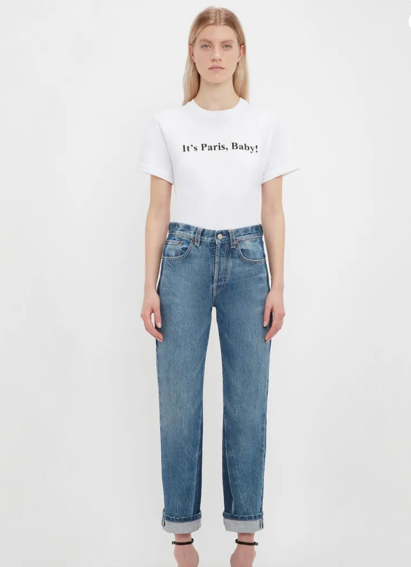 VICTORIA BECKHAM
IT'S PARIS, BABY! T-shirt In white, Xsmall