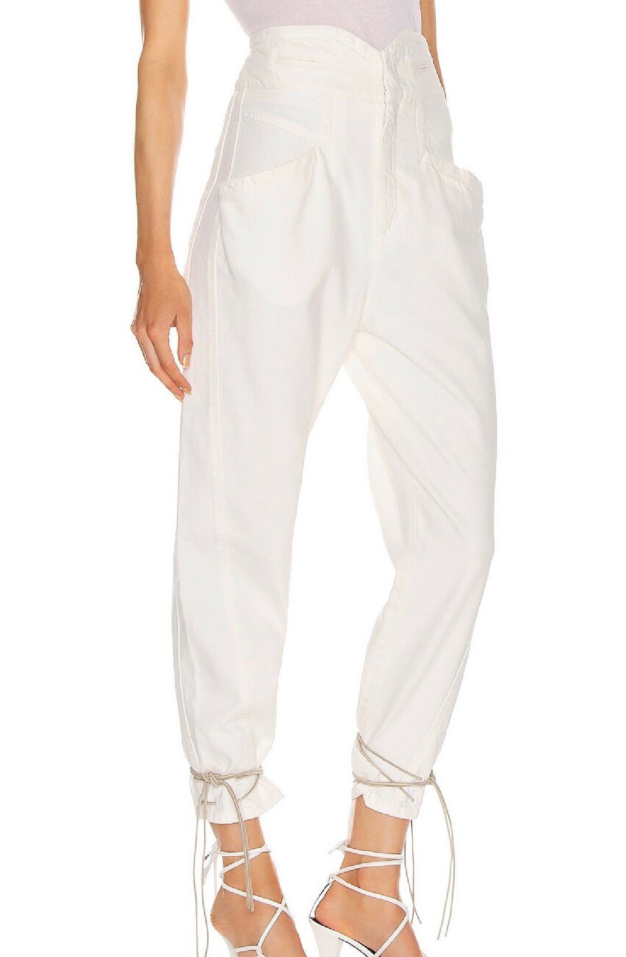 ISABEL MARANT NUBAIA JEANS - WHITE, SIZE 36