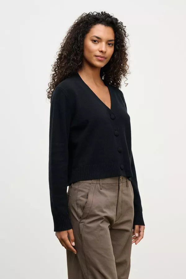 Velvet by Graham & Spencer Etna V Neck Cardigan, Small
