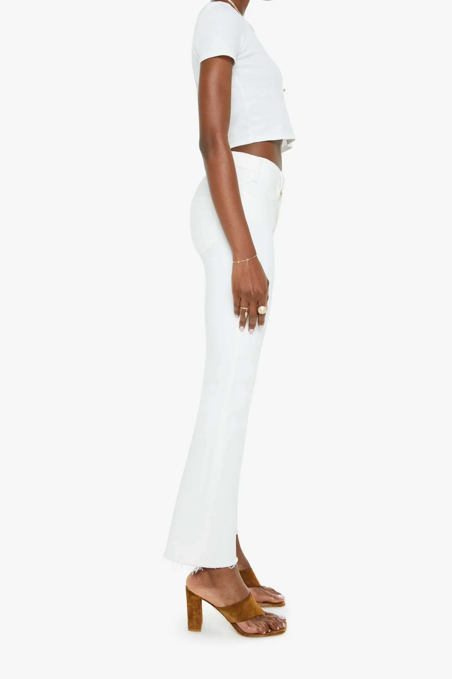 MOTHER THE HUSTLER ANKLE FRAY JEANS - FAIREST OF THEM ALL, Size 31