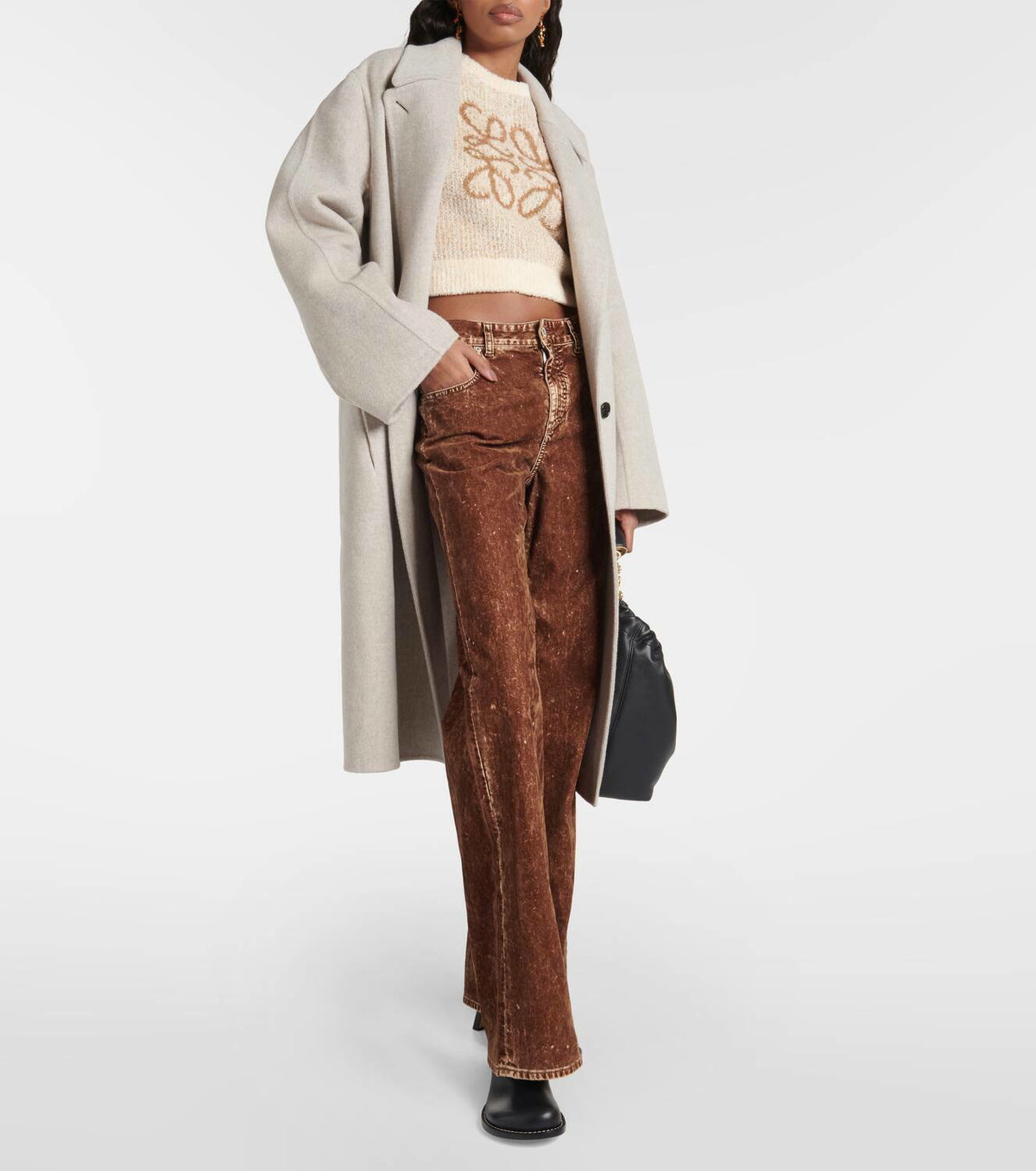 Loewe Mid-rise wide-leg jeans, Size 38