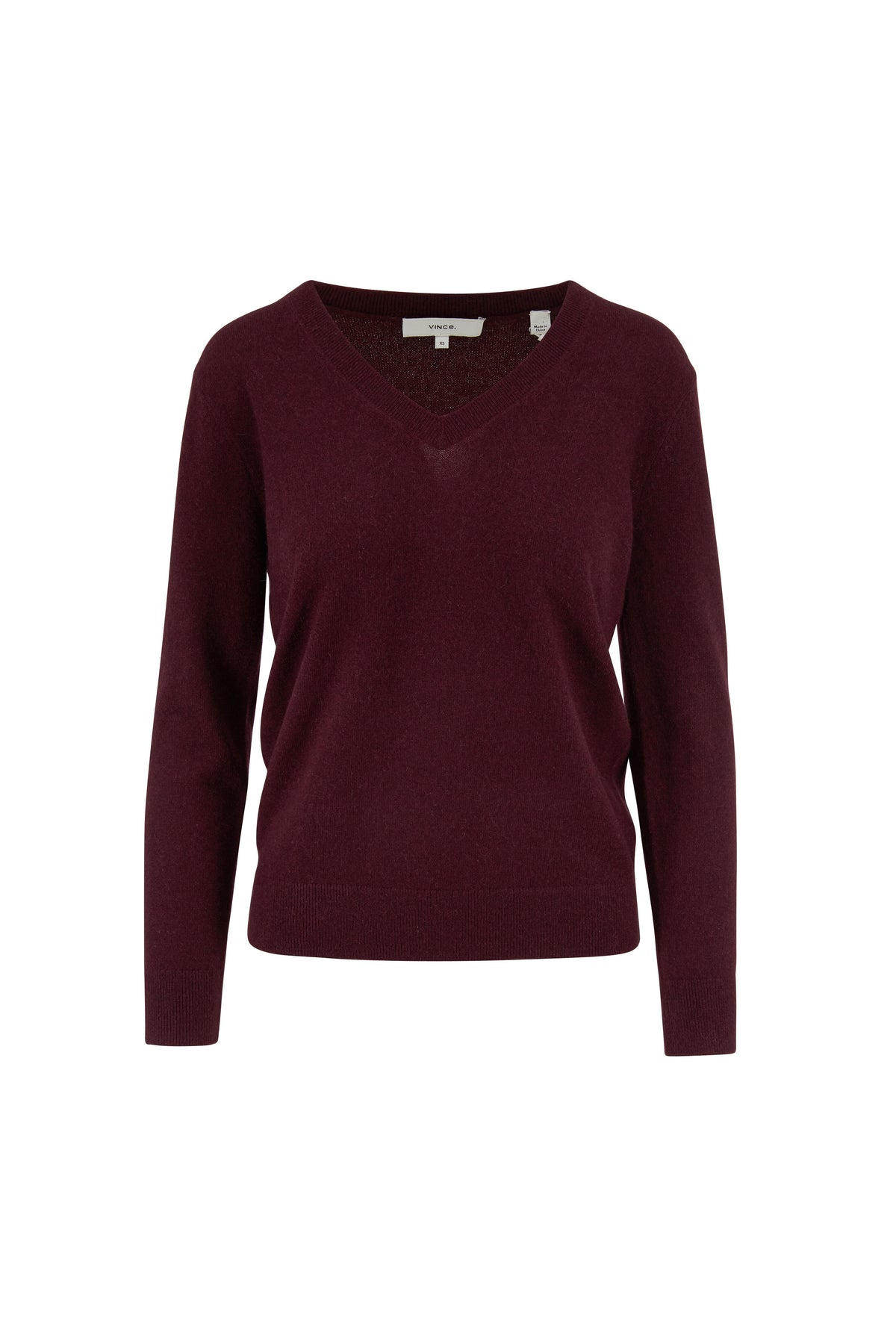 VINCE Plum Cashmere Weekend Sweater, Medium