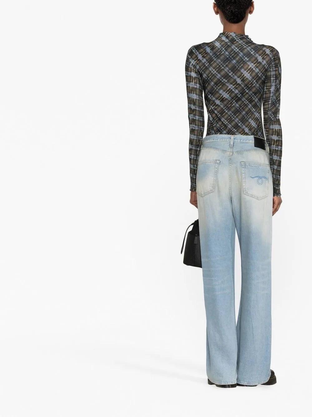 R13 Damon pleated wide-leg trousers, SIZE 27 (Fitz 28)