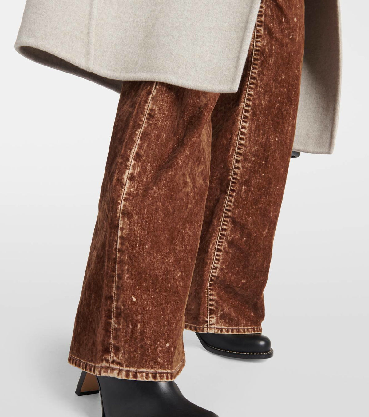 Loewe Mid-rise wide-leg jeans, Size 38