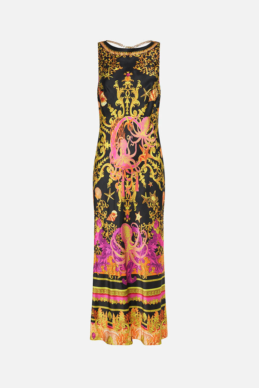 CAMILLA Bias Slip With Draped Back Octopia, SMALL